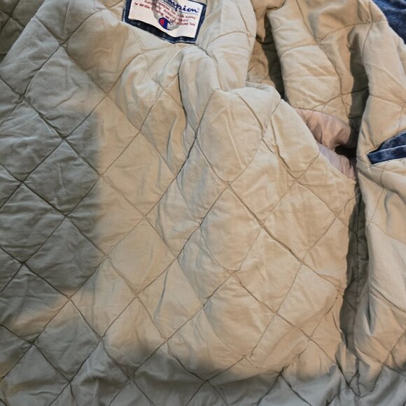 Vintage Champion 90s denim varsity bomber jacket - M - Picture 11 of 12